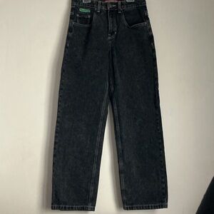 Empyre Black Washed Straight-Leg Jeans
